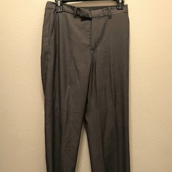 Calvin Klein Silver Grey Fancy Dress Pants Boy Size 16 - Picture 1 of 11